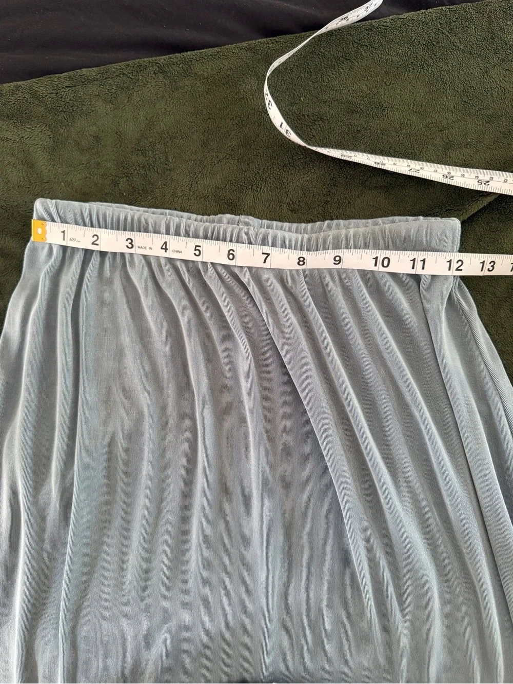 Vintage Light Blue Women's Maxi Skirt - Classic Elastic Waist
